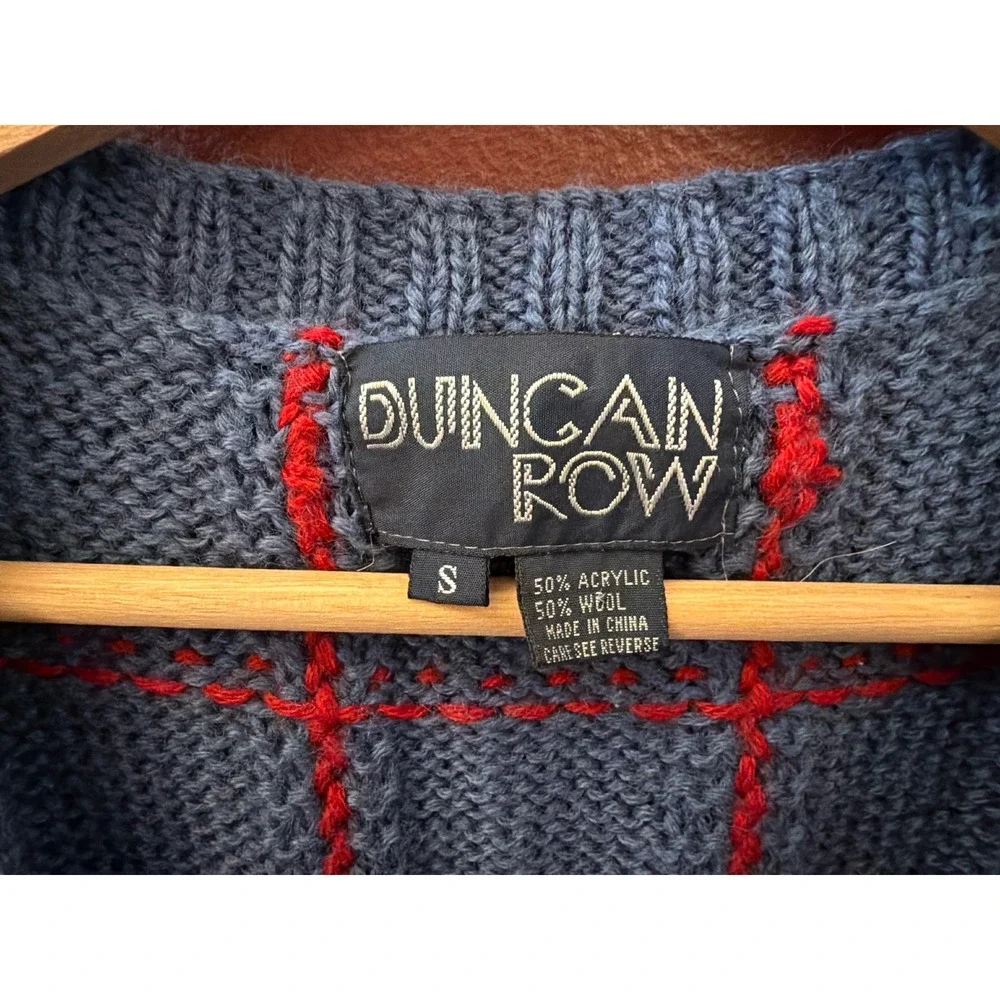 Vintage Duncan Row Sweater Vest Preppy Grandmacore Dark Academia Indie Retro
